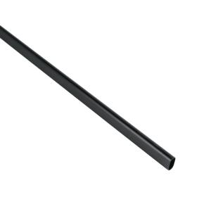 BARROTE DE CORTINA HERMEX OVALADO NEGRO MATE DE 3 METROS