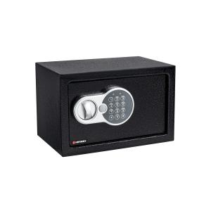 CAJA FUERTE HERMEX NEGRA DIGITAL Y LLAVE 20 X 31 X 20 CM.