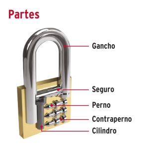 CANDADO DE HIERRO TAMBOR BRONCE HERMEX 38 MM. CH-38 X 4 UN.