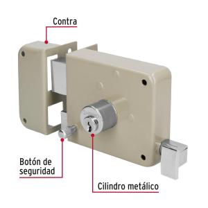 CERRADURA SOBREPONER HERMEX BASIC PUERTA IZQUIERDA CS-75IP