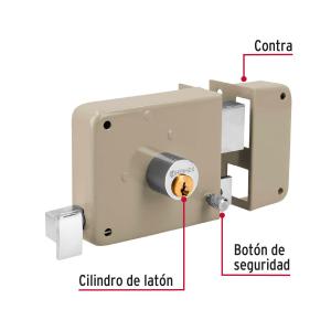 CERRADURA SOBREPONER HERMEX PUERTA DERECHA CS-70D