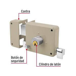 CERRADURA SOBREPONER HERMEX PUERTA IZQUIERDA CS-75I