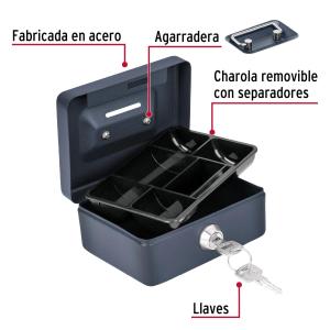 COFRE SEGURIDAD HERMEX NEGRO 120 X 100 X 60 MM. CADI-12
