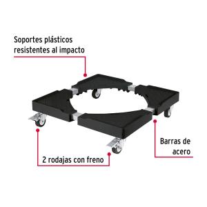 DESLIZADOR ELECTRODOMESTICOS FIERO DE 4 RUEDAS HASTA 400 KG.