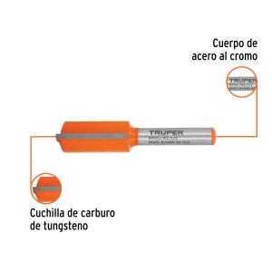FRESA TRUPER PARA ROUTER RECTA 2 FILOS 1/2" BROU-R2-1/2