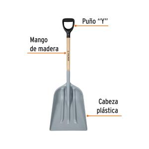 PALA TRUPER CEREALERA DE PLASTICO CABO MADERA