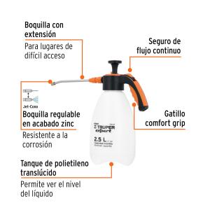 PULVERIZADOR TRUPER DE BOMBA MANUAL 2.5 LT.