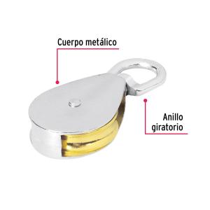 ROLDANA SIMPLE FIERO GIRATORIA BRONCE CROMADO 2