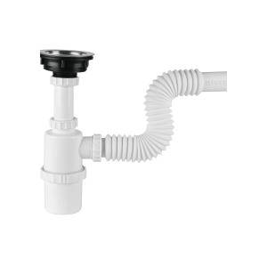 SIFON COCINA FOSET CON VALVULA ACERO INOXIDABLE CE-292