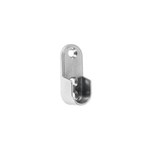 SOPORTE BARROTE HERMEX OVAL NIQUELADO LATERAL