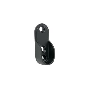 SOPORTE PARA BARROTE HERMEX OVAL NEGRO LATERAL