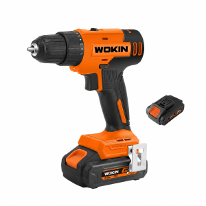 TALADRO WOKIN C/CARBONES ENC. 10 MM. BOLSO 2 BAT. 20 V.