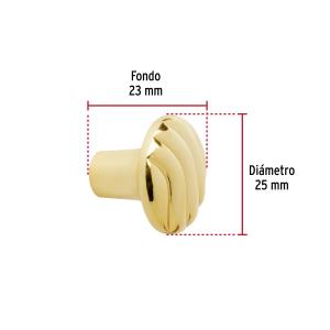 TIRADOR HERMEX ZAMAC BRONCEADO TOLEDO 25 MM. PER-142