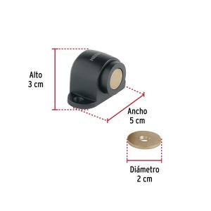 TOPE DE PUERTA HERMEX AL PISO MAGNETICO NEGRO MATE TOMA-6