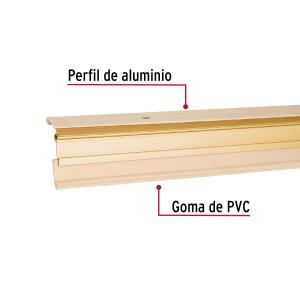 ZOCALO AUTOMATICO HERMEX DE ALUMINIO DORADO P/PUERTA 90 CM.