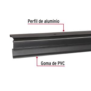 ZOCALO AUTOMATICO HERMEX DE ALUMINIO NEGRO P/PUERTA 90 CM.