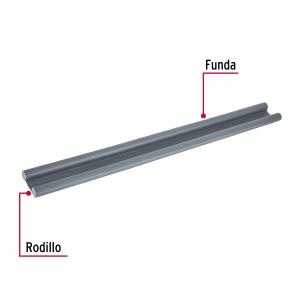 ZOCALO HERMEX DE POLIETILENO DOBLE GRIS 95 CM.