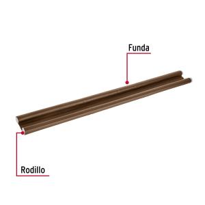 ZOCALO HERMEX DE POLIETILENO DOBLE MARRON 95 CM.