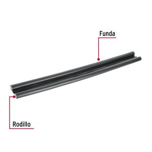 ZOCALO HERMEX DE POLIETILENO DOBLE NEGRO 95 CM.